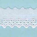 LIGHT CREAM / WHITE  EYELET EMBRODERY  LACE 015