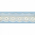 LIGHT CREAM / WHITE  EYELET EMBRODERY  LACE 040