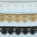 LIGHT CREAM / WHITE  EYELET EMBRODERY  LACE 056