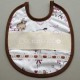   BABY BIB WHITH  PANAMA WEAVE AND EMBROIDERY LACE BABY MOTIF
