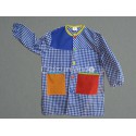 BABY SMOCK APRON WITH TWO-COLOURED POCKETS