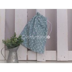 BOLSA DE MERIENDA NUBES VERDE