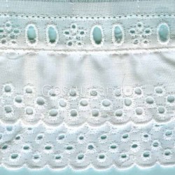 TIRA BORDADA BLANCA/BEIGE FRUNCIDA 038