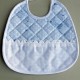  PADDED FABRIC BEARS BABY BIB WITH PANAMA RIC RAC EDGED